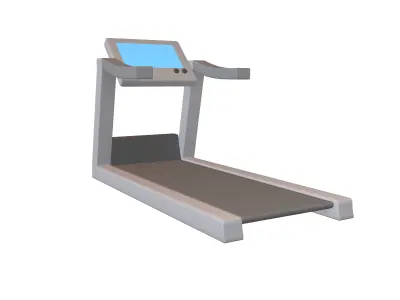 Cartoon Treadmill v1 001 Low-poly 3D model