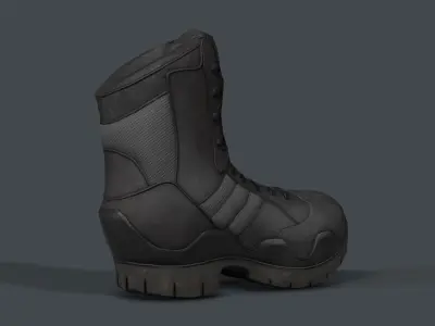 Military Boot Low-poly 3D model