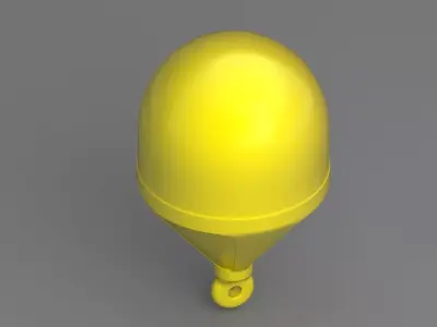 Sea Buoy yellow 3D model