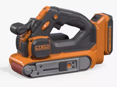 Portable Belt Sander Low-poly 3D model