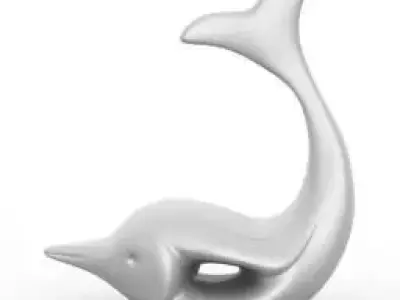 Dolphin silver Free 3D model