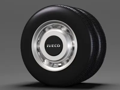 Iveco Daily Minibus rear wheel 2017 3D model
