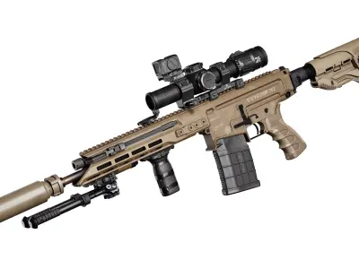STEYR ARMS DMR 762 RIFLE Low-poly 3D model