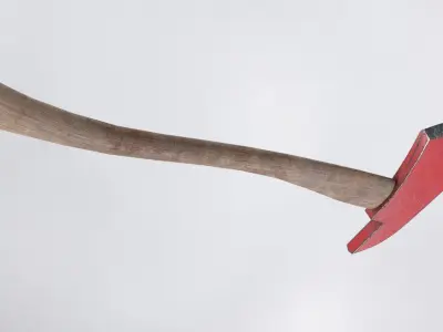 Fire Axe Low-poly 3D model order