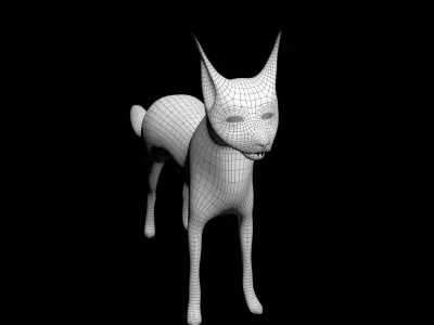 3D Wolf Model Free low-poly 3D model