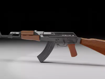 AK-47 rifle 3D model 2