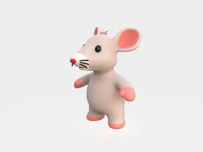 Little animal baby - Rat cute - Character027 Low-poly 3D model