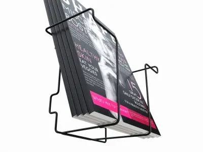 Store wire magazine holder for slatwall pegboard gridwall 3D model