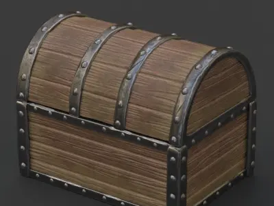 Chest wooden 3D model