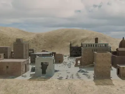 Desert Village Model 3D model purchase