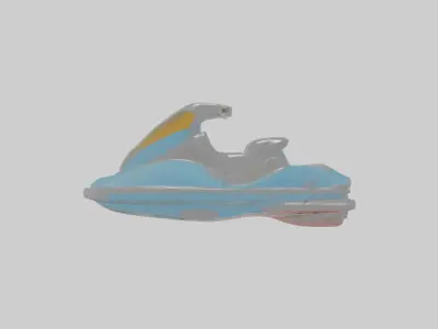 Cartoon Jet Ski Low-poly 3D model