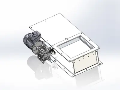 Motorized Slide gate 3D model
