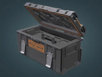 Toolbox tool case Low-poly 3D model