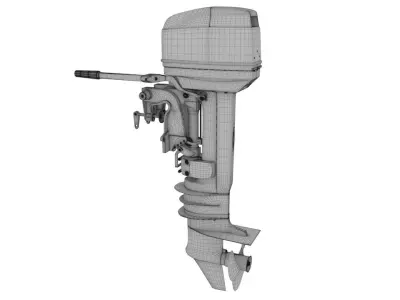 Outboard 25HP 3D model