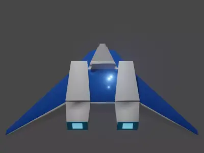 Poly Model Jet Low-poly 3D model