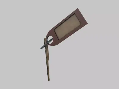 Door Key Low-poly 3D model