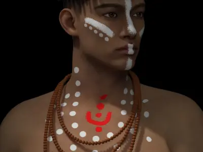 African tribal elegance 3D model