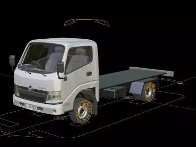 Hino Dutro Cab Chassis 3D model