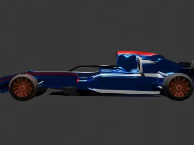 Formula racing car Free low-poly 3D model