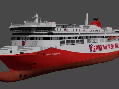 RoPax ferry Spirit of Tasmania V Low-poly 3D model