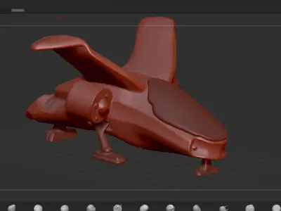 Ship 1 fighter jet 3D model