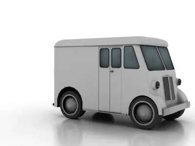 Marmon-Herrington Delivery-Van 1946 Low-poly 3D model