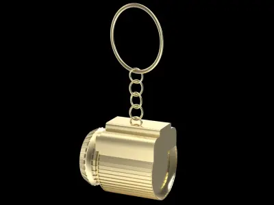  Space Ship Engine Gold Keychain 