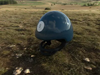 Motorcycle Helmet- Football Helmet Low-poly 3D model