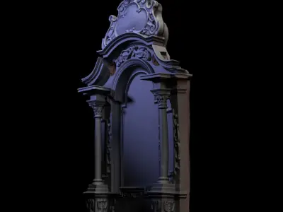 Furniture 028 wooden altar 3D print model