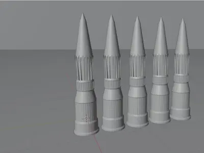 This is a regular noncaliber bullet was made using Blender 3D  3D model