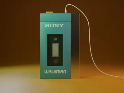 Sony TPS-L2 Walkman from Guardians Of The Galaxy  Free low-poly 3D model