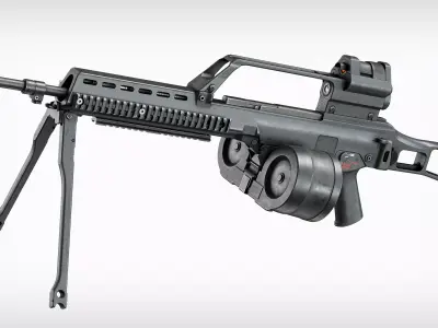 HK G36 Machine Gun Tactical Low-poly 3D model