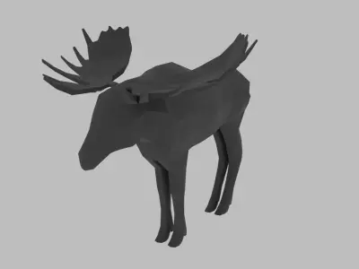 Low Poly Moose 3D model