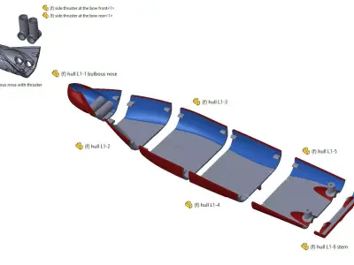 Bourbon and Horizon Arctic Ocean Going Tugs 1m 3D print model