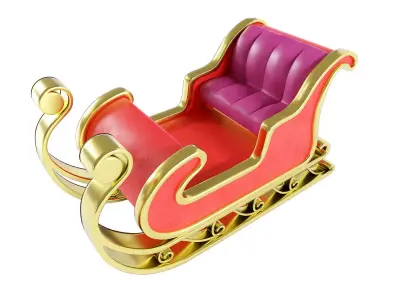Christmas Sleigh 3d model  3D model
