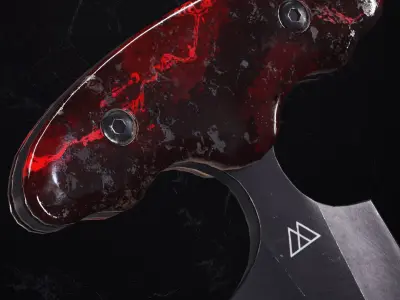 Push Dagger Low-poly 3D model