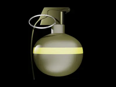 HE Grenade - made in Blender Low-poly 3D model