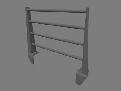 Bull Bar 04 Low-poly 3D model
