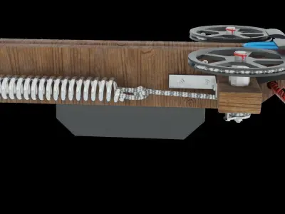 Hand Made Cross Bow Low-poly 3D model