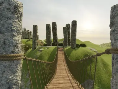 Ancient Stone Circle 3D model