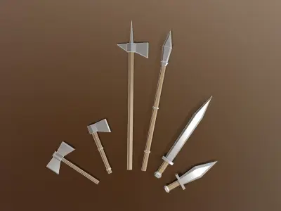 Low-Poly Weapons Pack 3D model