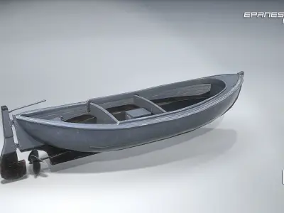Boat 23 Low-poly 3D model