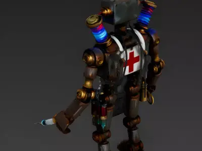 Steam Surgeon Clockwork Medic 3D Model Low-poly 3D model