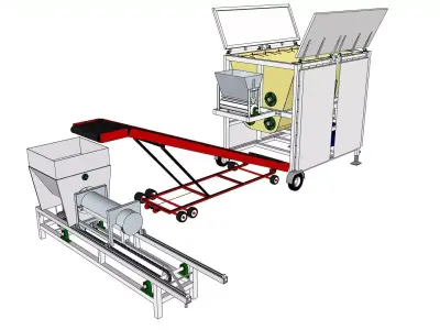 Mushroom Compost Machine 3D model