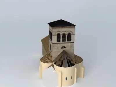 Church Montagrier Free 3D model