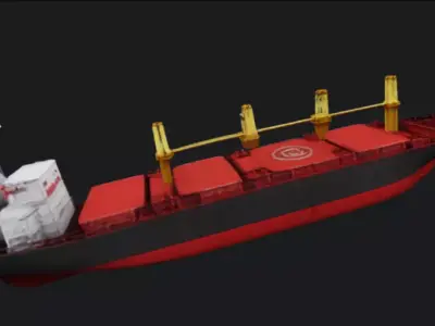 Bulk Carrier Ship 3D Model 3D model