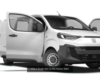 Fiat e Scudo Van HQ Interior 2025 3D Model Pack