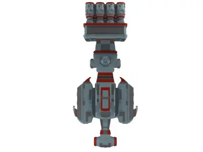 Low-poly spaceship Low-poly 3D model purchase