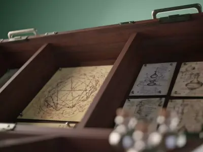 Medieval Alchemy Box 3D model