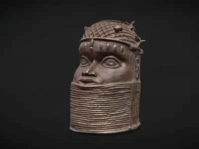 Uhunmwu Elao Bronze cast Low-poly 3D model